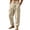 Y5-Khaki, variant on Homeyce Cotton Linen Pants for Men Elastic Drawstring Waist Straight Leg Pants with Deep Pockets Cotton Linen Cotton Trousers Yoga Beach Loose Fit Casual Summer Trousers,Yellow 3XL
