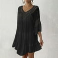 thumbnail image 6 of zaveiop Womens Swimsuits Cover ups Crochet Chiffon Beach Cover Bathing Suit Bikini Wear Coverups Dress (Black, One Size), 6 of 7