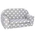 thumbnail image 1 of Delsit Toddler Couch and Kids Flip Open Foam Double Sofa, Gray with Stars, 1 of 9