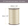 thumbnail image 2 of 2 Pack Thin Waxed Thread 137 Yards 0.55mm Polyester String Cord for Machine Sewing Hand Quilting Weaving, Linen, 2 of 5