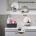 thumbnail image 3 of Organizador de baño SZYRL con soporte para cepillos de dientes, resina negra, 3 of 7