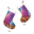 thumbnail image 3 of Yiaed Rainbow Melting Ice Cream Print Christmas Stockings, Christmas Stockings Hanging Ornaments, Christmas Stockings for Family Christmas Holiday Decorations, 3 of 7