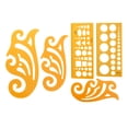 thumbnail image 4 of KAKOWELY Drawing Template 5PCS Drawing Template Design Formwork Ruler Building Formwork Cloud Ruler Curve Board Indoor Formwork Drawing Measuring Tool Ruler, 4 of 5