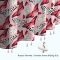 thumbnail image 6 of Pink Butterfly Red White Wing Pattern Shower Curtain 36"x72" ,Bathroom Decorative Shower Curtains Set with 12 Hooks,Modern Waterproof Washable Shower Curtain, 6 of 6