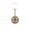 Lifebuoy Orange, variant on 1Pc 3.2cm Nautical Fidget Keychain, 3D Printed PLA Anchor/Wheel Charm, Stress Relief EDC Accessory for Keys & Bags