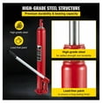 thumbnail image 6 of 4 Ton Hydraulic Long Ram Jack - 8818 lbs Capacity, Single Piston, Flat Base for Garage Shop Cranes & Engine Hoists - 24-43.7" Lift Range, Red, 6 of 7