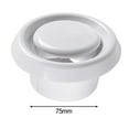 thumbnail image 1 of MYG Couverture de Ventilation Ronde en Plastique 75-150mm pour Plafond, 1 of 7