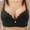 Black, variant on Summer Sports Bras for Women Solid Color Women's Daily Adjustable Underwear Gathered Thin Bra No Underwire 36-46