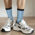 thumbnail image 6 of Masiiu Bluey Pattern Adult Crew Socks, Breathable Color-Block Mid-Calf Socks, Comfortable for Daily Wear and Sports, 6 of 6