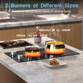 thumbnail image 4 of 2 Burner Electric Cooktop, 110v Electric Stove with Plug, 12 Inch Countertop & Built-In Portable Electric Stove, 9 Levels of Power, 2000W, Knob Controls, Residual Heat Warnings, Karienvir, 4 of 7
