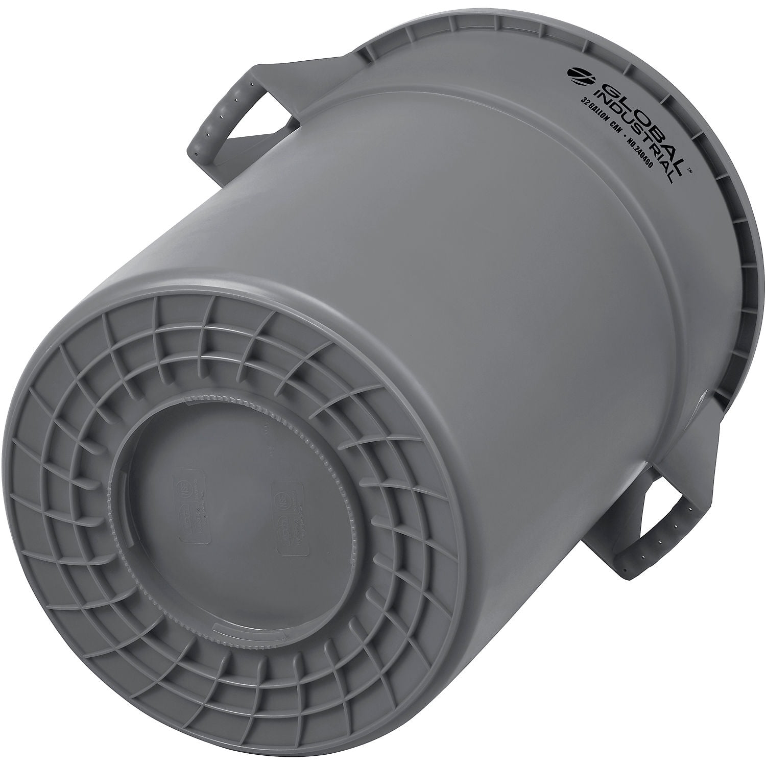 Global Industrial 32 Gallon Garbage Can - Trash Container Gray