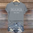 thumbnail image 4 of Penkiiy T-Shirt for Mama Women's Mom Life Graphic Tees Casual Cute Mother's Day Tops for Mommy M Gray, 4 of 5