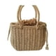 thumbnail image 3 of Bolso de paja de moda tejido a mano para mujer, ideal para vacaciones, playa y fiestas. Caqui, 3 of 6