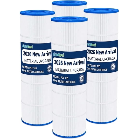 EcoNovi CCP420 Pool Filter Cartridges Compatible with Pentair Clean & Clear Plus 420, Replacement for Pentair R173576, C-7471, 178584, Pleatco PCC105-PAK4, 4×105 sq.ft, 4 Pack