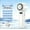 White, variant on Ice Cooling Mini Fan, Foldable Neck-Hung, USB-C Rechargeable, Brushless Motor, Stepless Wind, Semiconductor Ice Chip, Multi-Mode for Outdoor, Desk Black