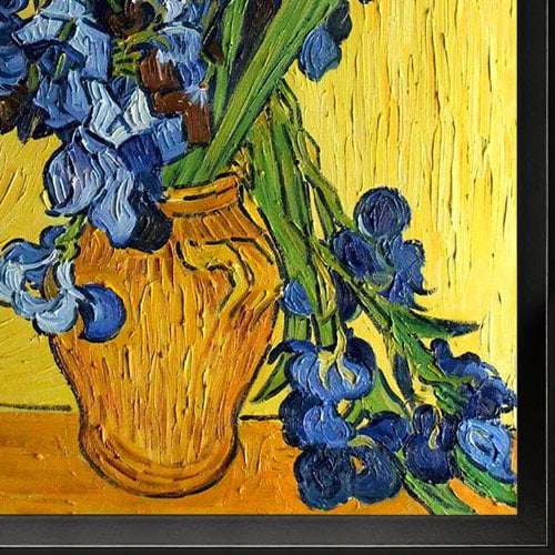 overstockArt "Irises in a Vase" Framed Oil Reproduction of an Original Painting by Vincent Van Gogh