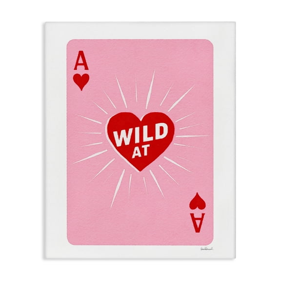 Wild At Heart Card Canvas Wall Art, design by Amanda Greenwood