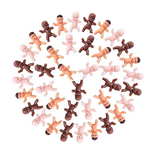 180 Pieces Mini Plastic Babies 1 Inch Baby Doll for Baby Shower Party Favors, Ice Cube Game, Party Decorations, Baby Bathing and Crafting