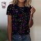 thumbnail image 4 of Camiseta con estampado de dibujos animados de Hello Kitty para mujer, camisetas con gráficos kawaii, camisetas casuales de manga corta a color para mujer, camisetas Harajuku con cuello redondo, 4 of 5