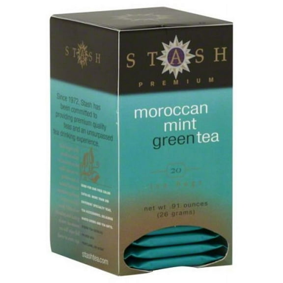 STASH TEA TEA MOROCCAN MINT GREEN-20 BG -Pack of 6