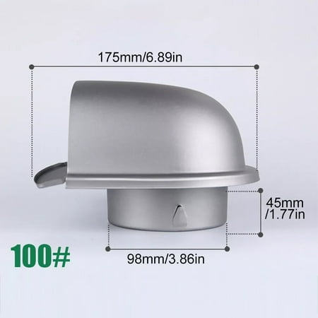 

KDJ 1pc Stainless Steel Vent Exhaust Cap Ducting Air Ventilation Grille Cover Outlet