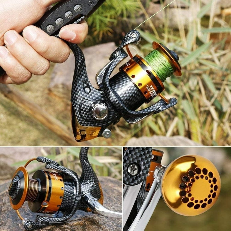 Burning Shark Fishing Reels- 12+1 BB, Light and Smooth Spinning Reels,  Powerful Carbon Fiber Drag, Saltwater and Freshwater Fishing TT 