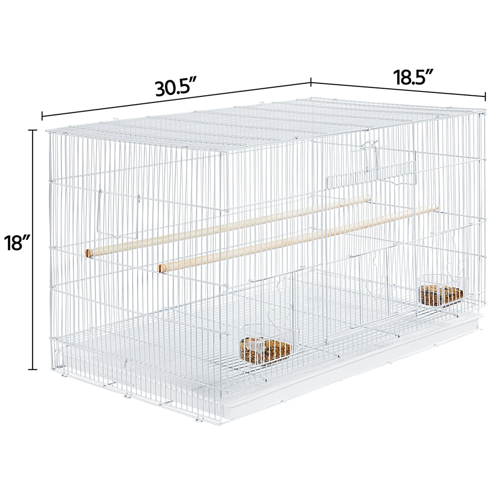 Renwick Flight Cage for Birds, White