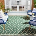 thumbnail image 2 of SAFAVIEH Courtyard Cori Bordered Indoor/Outdoor Area Rug, Dark Green/Beige, 8' x 10', 2 of 10