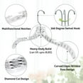 thumbnail image 3 of 20 Pack Hangers, Clear Plastic Hangers, Heavy Duty Clothes Hangers, Crystal Cut Hangers for Shirt, Coat, Dress, Closet Hangers with 360 Degree Rotatable Hook for Home, 3 of 9