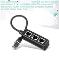 thumbnail image 2 of Rj45 Ethernet Splitter Adapter, Ethernet Splitter 1 to 3 , for Home, Office, School Network Expansion, 2 of 7
