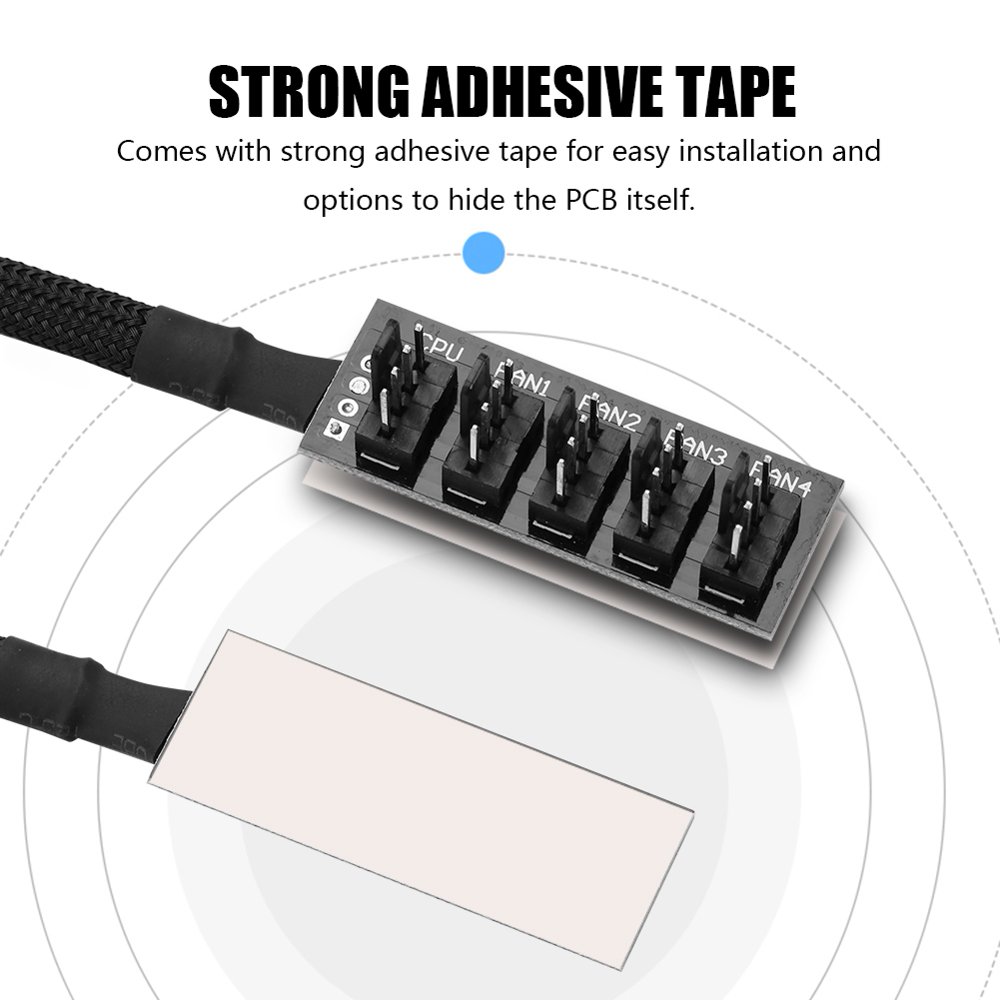 YLSHRF fan adapter, 5 port fan hub,5Port PC 4Pin PWM CPU Cooling Fan Splitter Hub Adapter
