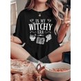 thumbnail image 1 of Crystals Candles And Sage Shirt, Witch Shirt, Halloween Cotton T-Shirt, 1 of 8