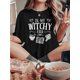 thumbnail image 1 of Crystals Candles And Sage Shirt, Witch Shirt, Halloween Cotton T-Shirt, 1 of 7