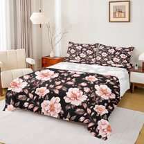 Feelyou Vintage Western Floral Queen Sheet Sets, Rustic Farmhouse Flat Sheet, Teen Child Kid Adult Queen Fitted Sheet, Ultra Soft Home Decor, 4pcs