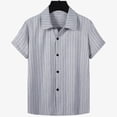 thumbnail image 5 of Mens Shirts Short Sleeve, Mens Short Sleeve Button Down Shirts Casual Seersucker Textured Cotton Shirt Summer Vacation Beach Shirts, 5 of 9