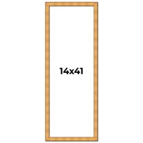 14x41 Frame Gold Rustic Solid Wood Picture Frame | 1.25 Inch Wide Moulding | Rustique Gold