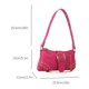 thumbnail image 5 of Bolsa De Hombro PU Bolso Cadena Remache Simple Mujer Commuter Bolso Shopper Bag (Rose Red), 5 of 9