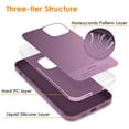 thumbnail image 6 of DTTO iPhone 13 Pro Max Case, Liquid Silicone Shockproof Cover [Enhanced Camera and Screen Protection] with Honeycomb Grid Cushion, Dark Purple, 6 of 7