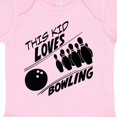 thumbnail image 4 of Inktastic This Kid Loves Bowling Boys or Girls Baby Bodysuit, 4 of 5