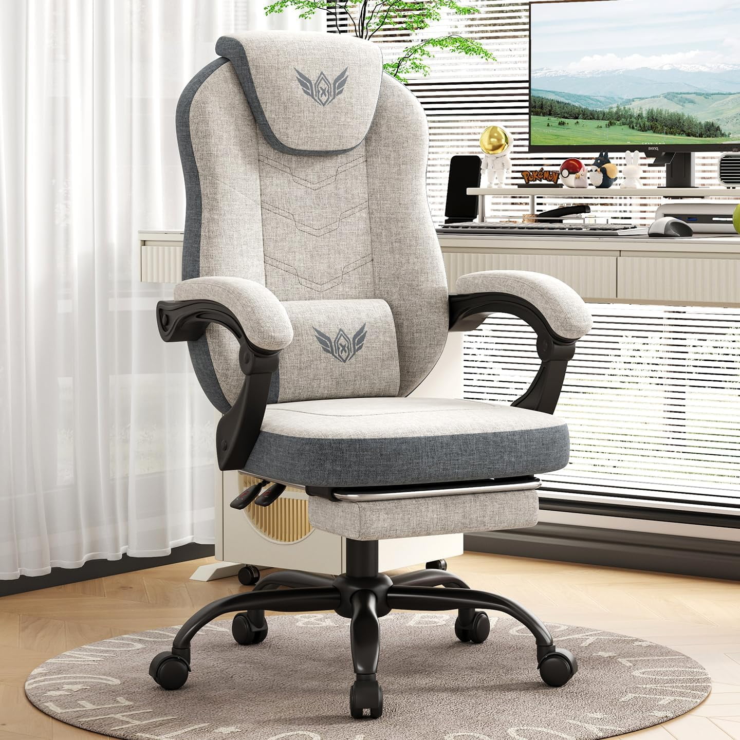 sliyang light-grey office chair fit product