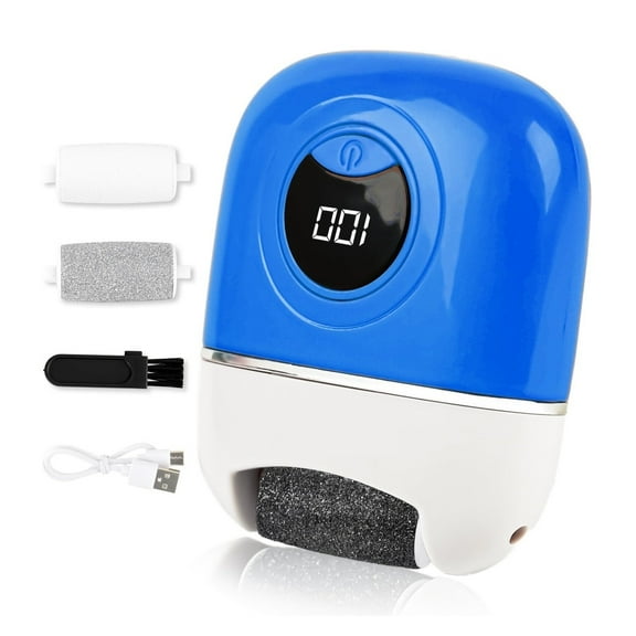 Electric Callus Remover Foot File - Rechargeable Callus Remover Pedicure Tools for Feet Foot Scrubber File Foot Care Grinder with 3 Grinding Heads 2 Speeds for Men Women Dry Callus Dead Skin (Orange)