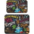 thumbnail image 1 of 2 Pack Coffee Maker Mat for Countertops Dish Mat Drying Kitchen Mat Set 18X24+19.5x12Inch Espresso Machine Mat Coffee Pot Mats for Kitchen Counter Ultra Absorbent and Non-Slip Coffee Pattern Pad, 1 of 6