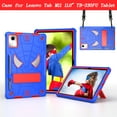 thumbnail image 2 of TECH CIRCLE Hard Case for Lenovo Tab M11 Tablet 11" 2024 (Model TB-330FU), Cool Spider Cartoon Cute Case with Folded Stand & Shoulder Strap, Sturdy Shockproof Rugged Cover for Kids Adult, Blue Red, 2 of 6