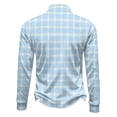 thumbnail image 5 of Men's Plaid Waffle Knit Sweatshirt Quarter Zip Pullover Stand Collar Long Sleeve Loose Fit Casual Sweatshirt For Fall Winter Daily Wear, XL, 5 of 7