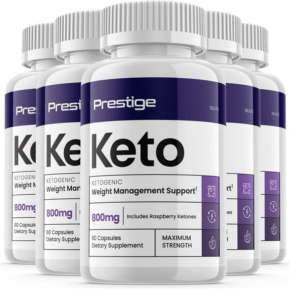 5 Pack Prestige Keto 800 mg Weight Loss Support Advanced Ketogenic Formula 300 Capsules