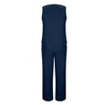 thumbnail image 3 of Haivin Women's Two-Piece Set with Sleeveless Top and Elastic Waist Pants, Solid Color Cotton Blend Loose Fit Outfit for Casual Daily Wear, 3 of 3
