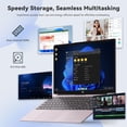 thumbnail image 5 of NIMO 15.6" IPS FHD-Laptop,8GB RAM,256GB SSD,Intel 6-Cores i3-1215U (Beat i5-1135G7),65W Type-C,Fingerprint,Computer with Backlit Keyboard Fingerprint Laptops for Business and Student,Wi-Fi 6,Win 11, 5 of 6