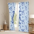 thumbnail image 3 of Castle Fairy Bow Knot Personalized Initial I Boy Girl Curtains Pack Of 2 (42X84 Each),Dreamy Princess Curtains Blackout,Love Heart Print Bedroom Curtains,Breathable Home Decor, 3 of 6