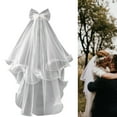 thumbnail image 2 of 2 Tiers Curly Edge Girls Communion Veil with Comb Wedding Veil for Flower Girl, 2 of 10