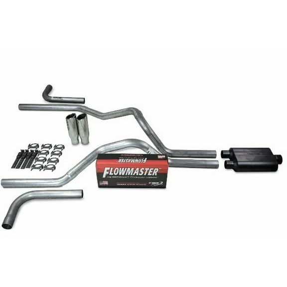 Ford F-150 04-14 2.5" Dual Exhaust Kit Flowmaster Super 44 Clamp Tip Side